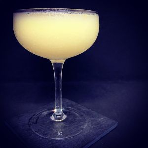 An Instagram of the Wax cocktail submitted by n0tquitethere that contains London Dry Gin, Absinthe, Egg and Gomme Syrup