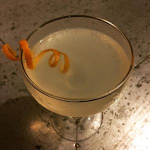 An Instagram of the West Indian Summer cocktail submitted by n0tquitethere that contains Kümmel, London Dry Gin, Lemon, Maraschino Liqueur, Simple Syrup, Orange Bitters and Orange